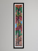 Depiction of a radiant tree owing birds: Madhubani by Vibhuti Nath