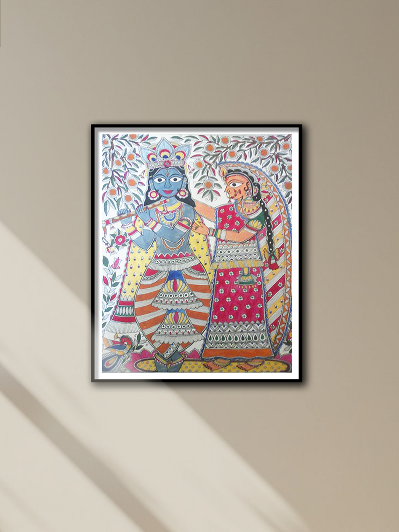 Shop Devotion of Radha: Madhubani painting by Priti Karn