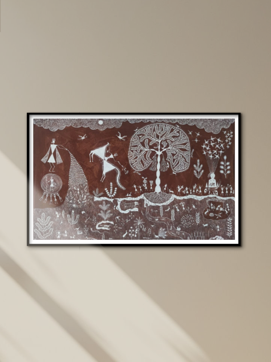 buy Dhartari Mata: Warli Painting by Anil Wangad