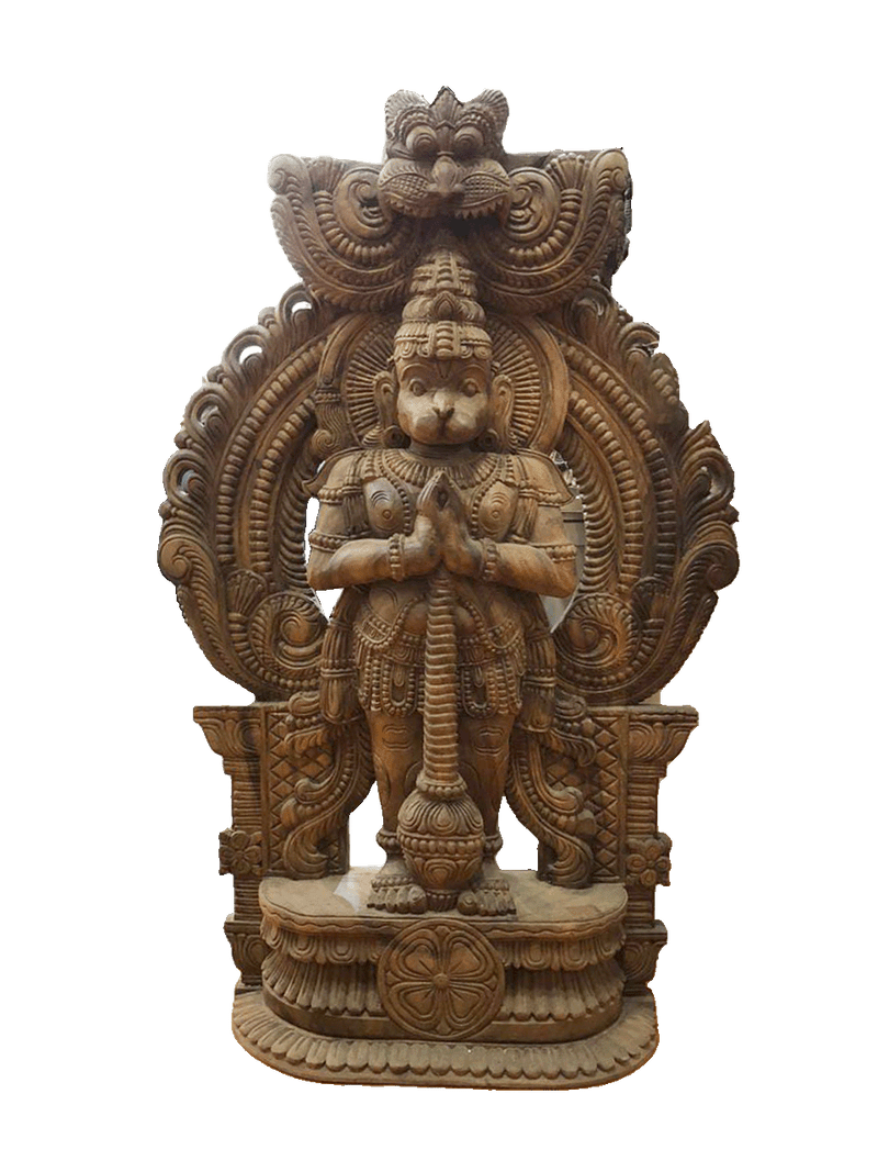 Hanuman wooden statue Handcrafted