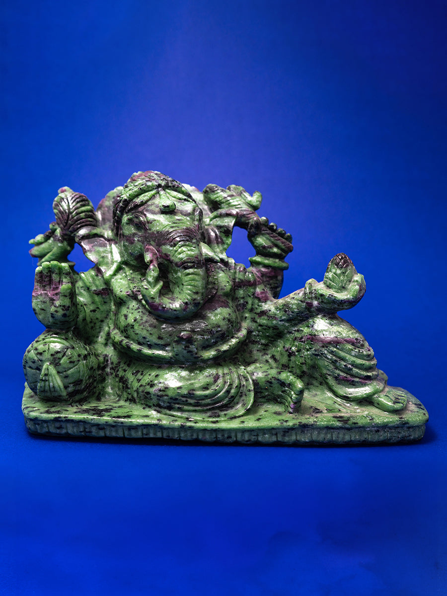 The Ruby Zoisite Carving of Lord Ganesha by Prithvi Kumawat