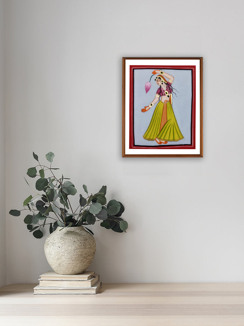 Purchase The Gopi's Graceful and Enchanting Portrait Basohli Painting 