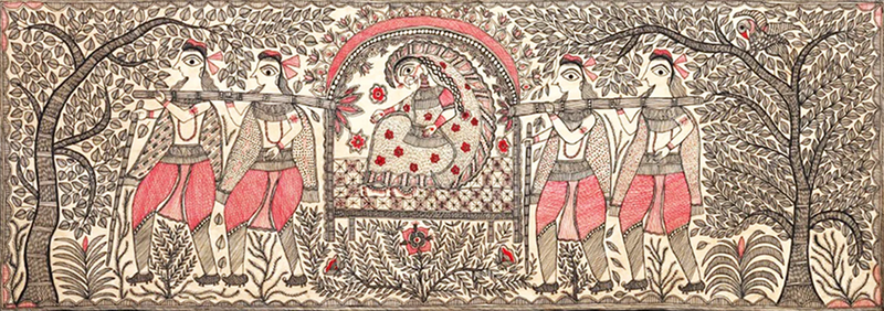 Buy Doli Kahar Madhubani Painting by Ambika Devi