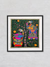 Dual Symphony - Burst of Vibrancy, Madhubani Painting by Ambika Devi