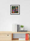 Shop Dual Symphony - Burst of Vibrancy, Madhubani Painting by Ambika Devi