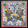 Buy Duo of reflections - An aquatic symphony, Madhubani Painting by Ambika Devi