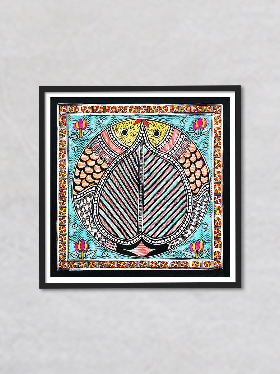 Elegant Arc: Geometry in Madhubani Art