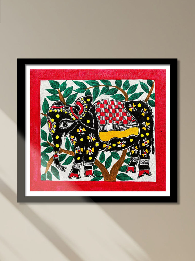 Shop Elephant In Madhubani by Izhar Ansari