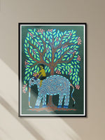 Shop Elephant in Village Bhil Painting by Geeta Bariya