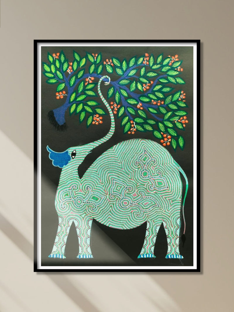 Shop Elephant in a Forest Bhil Painting by Geeta Bariya