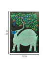 Elephant in a Forest Bhil Painting for sale