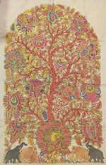 Shop Elephants under a Tree in Kalamkari 