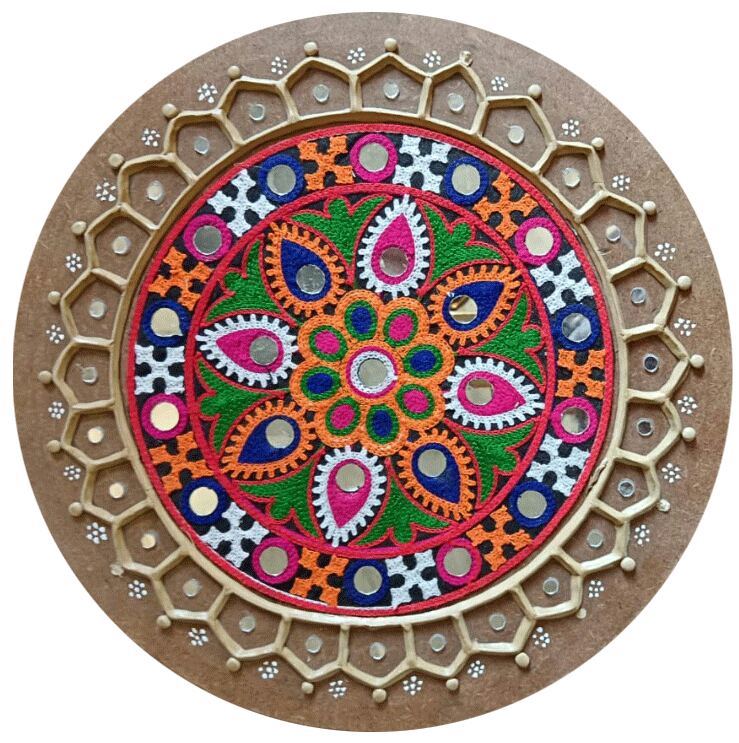 Buy Embroidered Harmony in Lippan/ Mudwork by Hafiz Mutva