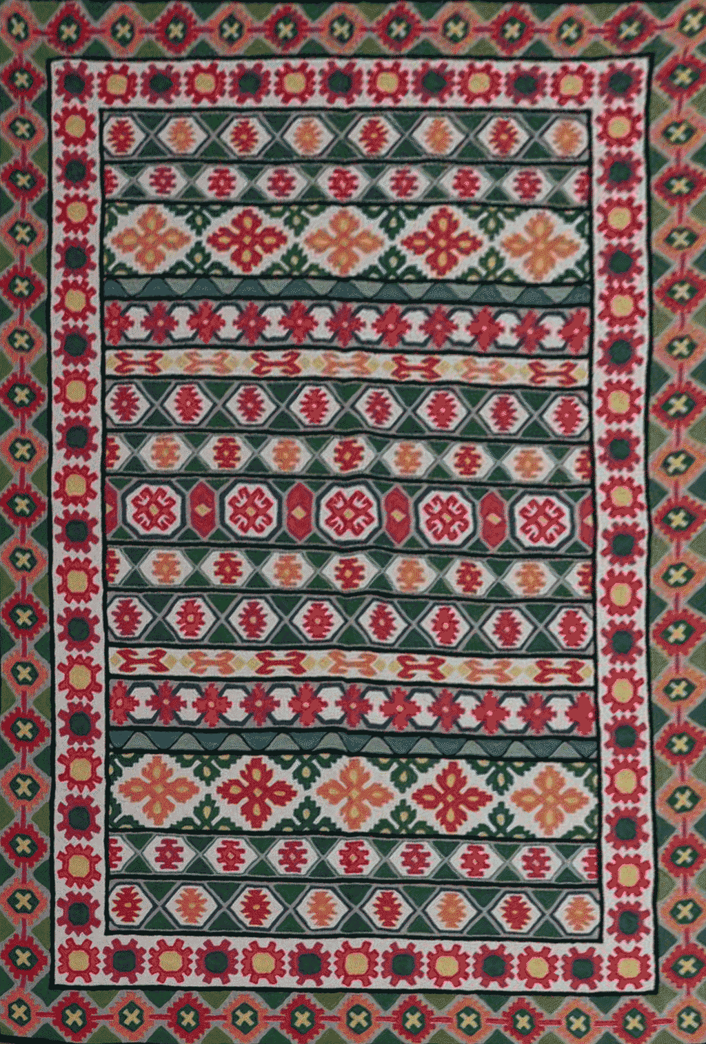 Buy Enchanted Kashmiri Elegance in Crewel Embroidery by Jahangir Ahmed Bhat