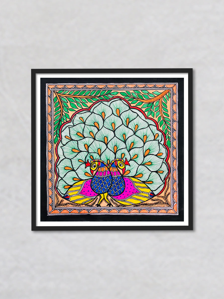 Enchanting beauty of Wild – In hues of artistry, Madhubani Painting by Ambika Devi