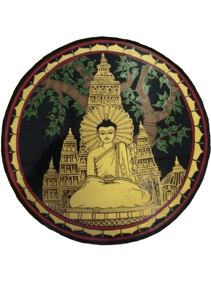 Buy Lord Buddha Tikuli round Wall Plates