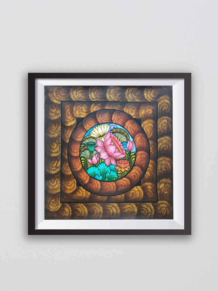 Lotus Kerela Mural Art Painting for Sale