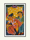 Eternal Ties: A Pattachitra Tale of Babu and Bibi Bengal Pattachitra by Swarna Chitrakar for sale