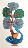 Buy Fish and a Tree In Gond by Kailash Pradhan