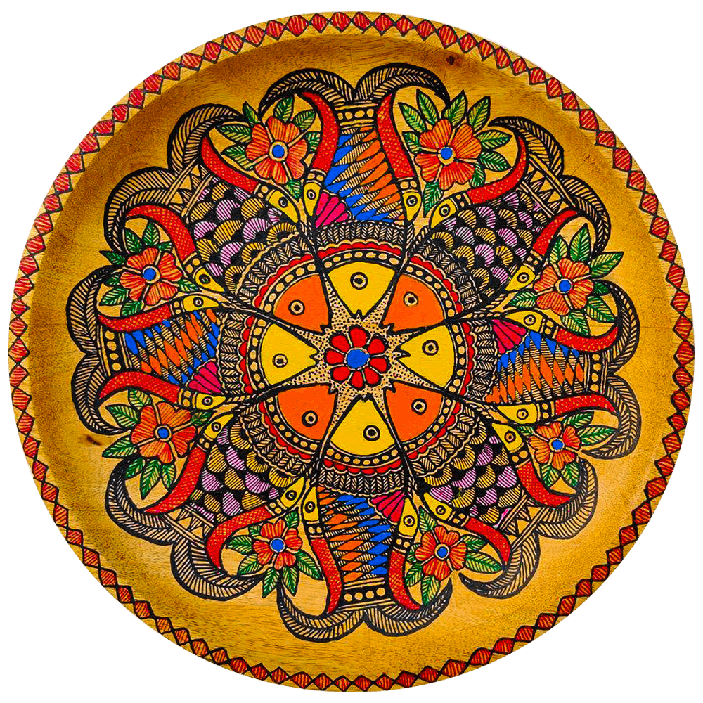 Buy Fish Madhubani plates for diwali home decor now