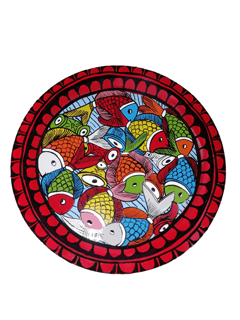 Order Online Fish Kalighat plate art 