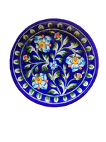 Jaipur Blue Pottery / Rajasthani Blue Pottery / Blue Pottery Wall Plate for Sale