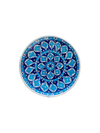 Flower Wall Plate Blue Pottery 