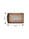 Floral Handcrafted Tray in Wood Inlay by Satyug Singh