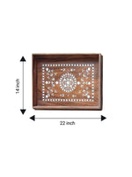 Floral Handcrafted Tray in Wood Inlay by Satyug Singh