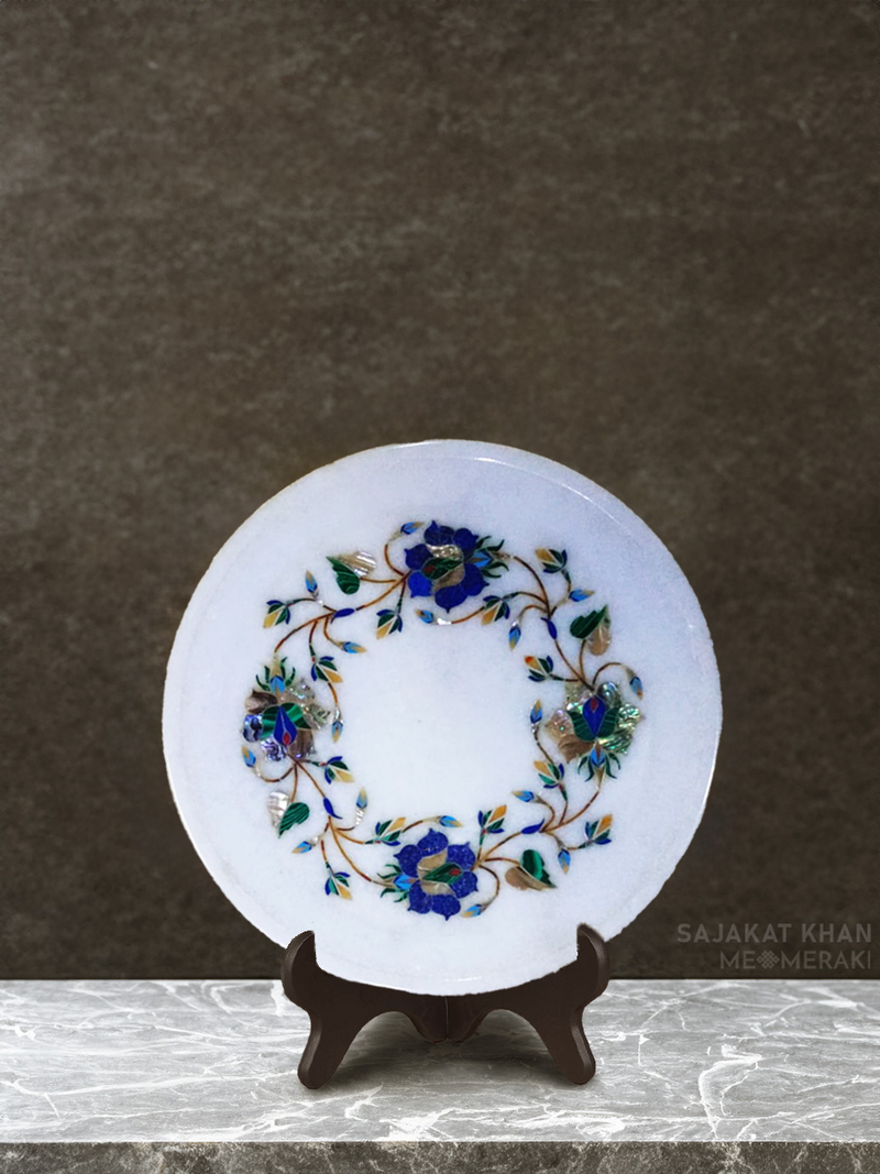 Shop Floral Harmony in Marble Inlay by Sajakat Khan