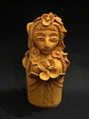 Floral Serenity The Terracotta Model of a Woman, Terracotta art by Dolon Kundu