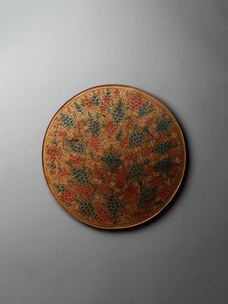 Buy Floral Wall Plate in Kashmiri Paper Mache by Riyaz Khan