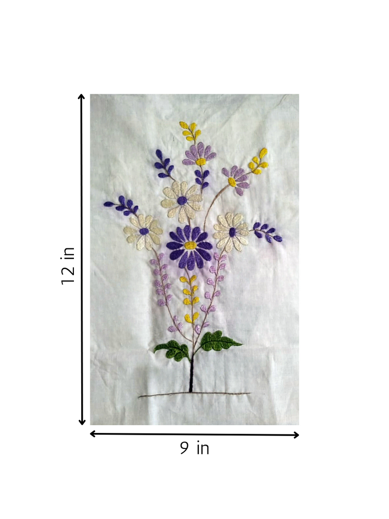 Floral arrangement in Chamba Rumaal Embroidery for sale