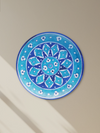 Shop Floral motif on a plate In Blue pottery plate