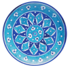 Buy Floral motif on a plate In Blue pottery plate