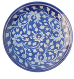 Buy Floral pattern on a plate In blue pottery