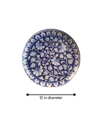 Floral pattern on a plate In blue pottery by Gopal Lal Kharol