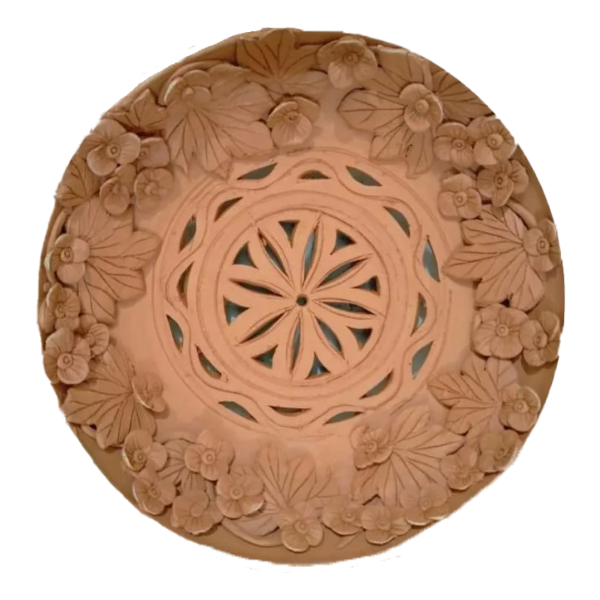 Floral wall piece  in Terracotta art by Dolon Kundu