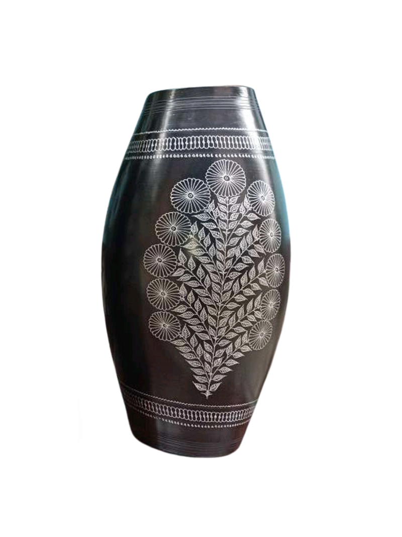 Shop  Flower vase in Black Pottery by Ramjatan Prajapati