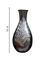  Flower vase in Black Pottery for sale