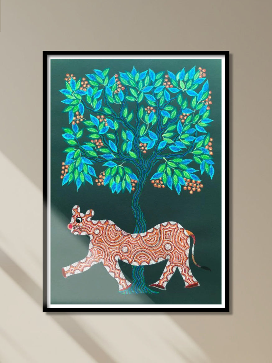 Shop Forest King Lion Bhil Painting by Geeta Bariya