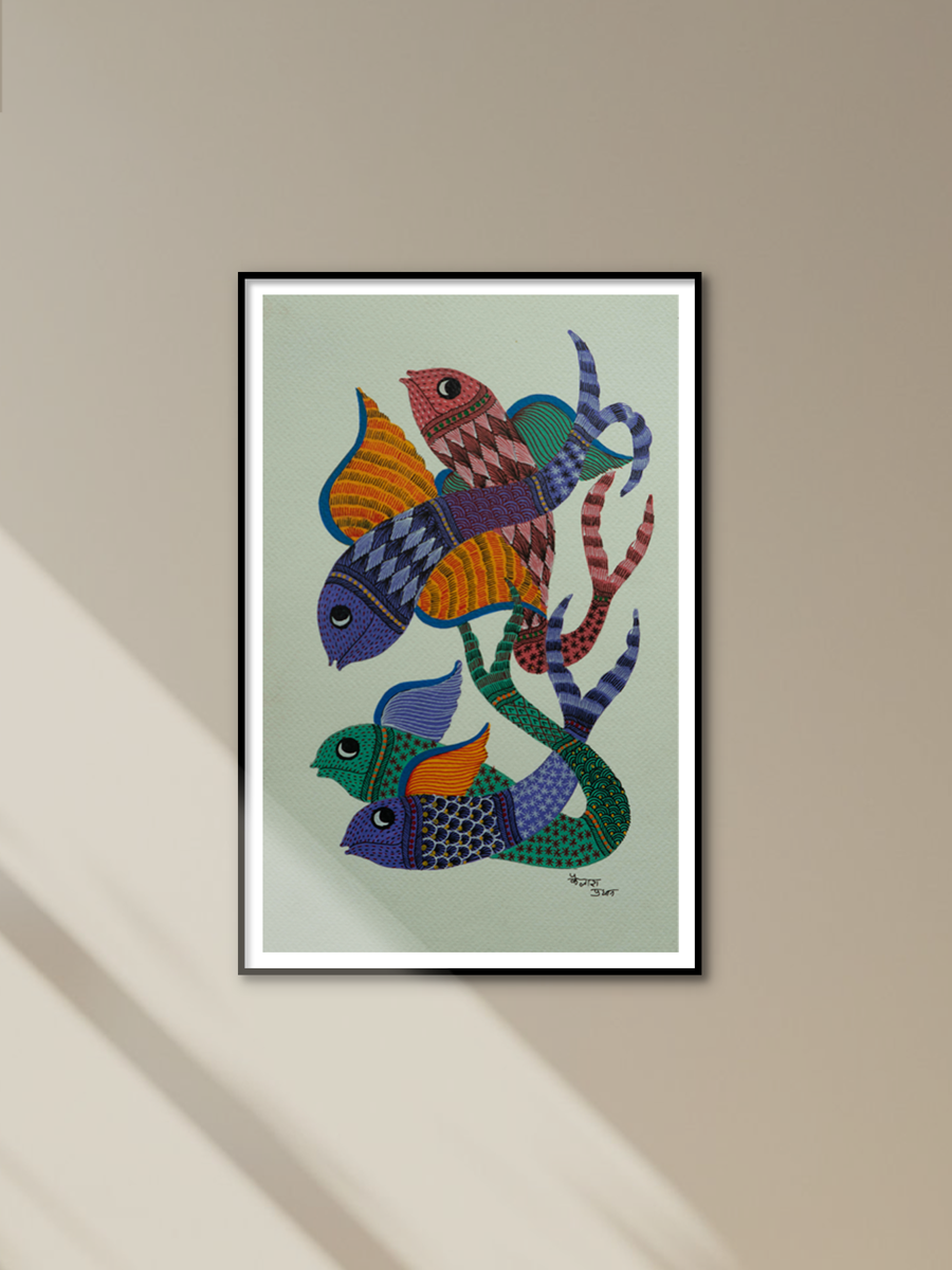 Shop Fishes in Gond by Kailash Pradhan