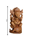 Ganesha: Divine Guardian in Kadam Wood Carving artwork for sale