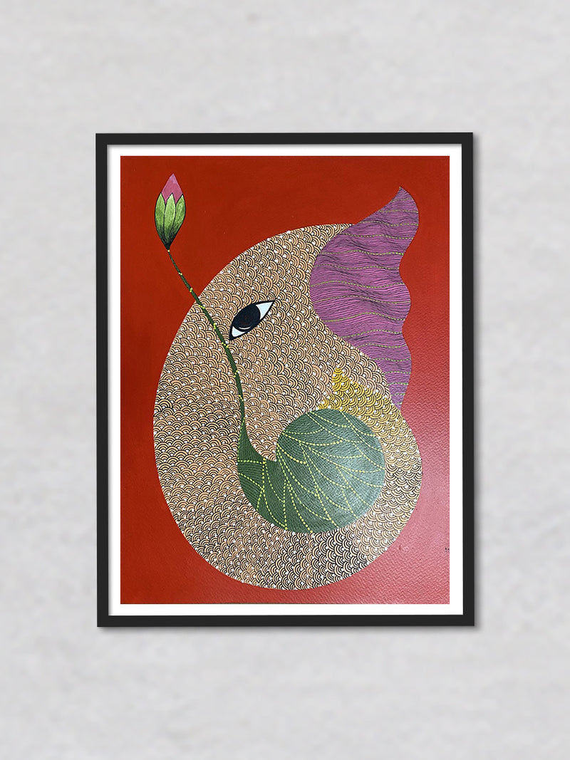 Ganesha, Gond Painting by Venkat Shyam