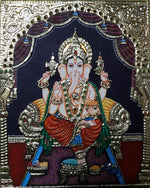 Buy Ganesha, Tanjore Painting by Sanjay Tandekar