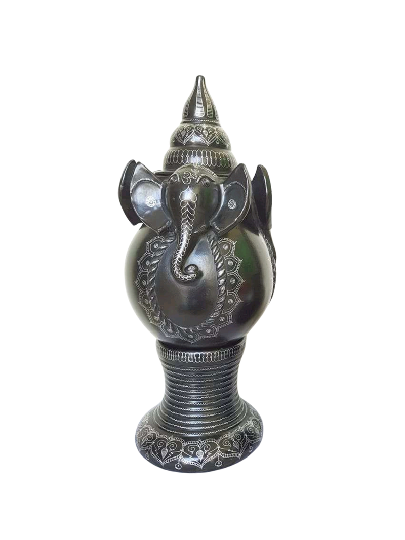 Ganesha in Black Pottery for sale