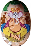 Order Online Lord Ganesha Kalighat art Wall Plates