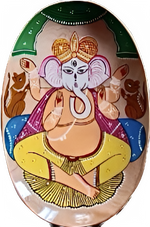 Order Online Lord Ganesha Kalighat art Wall Plates