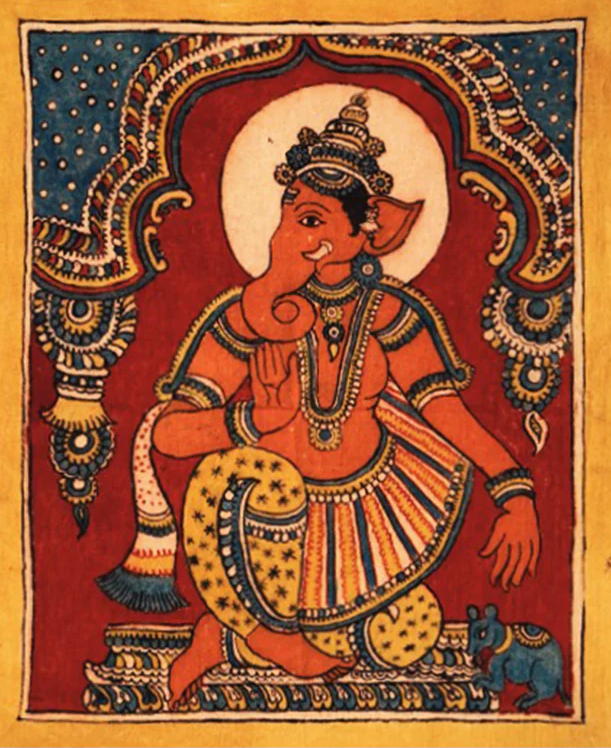 Ganpati Bappa in Kalamkari Painting by Siva Reddy