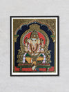 Ganpati, Tanjore Painting by Sanjay Tandekar